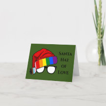 Chapeau de Père Noël arc-en-ciel d'amour Photo 