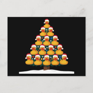 Cartes Pour Fêtes Annuelles Chapeau de Père Noël en Canard en Caoutchouc Arbre
