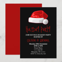 Chapeau de Père Noël rouge Noël vacances noir