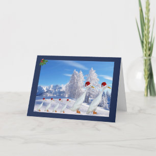 Cartes Pour Fêtes Annuelles Chapeau santa canard coureur