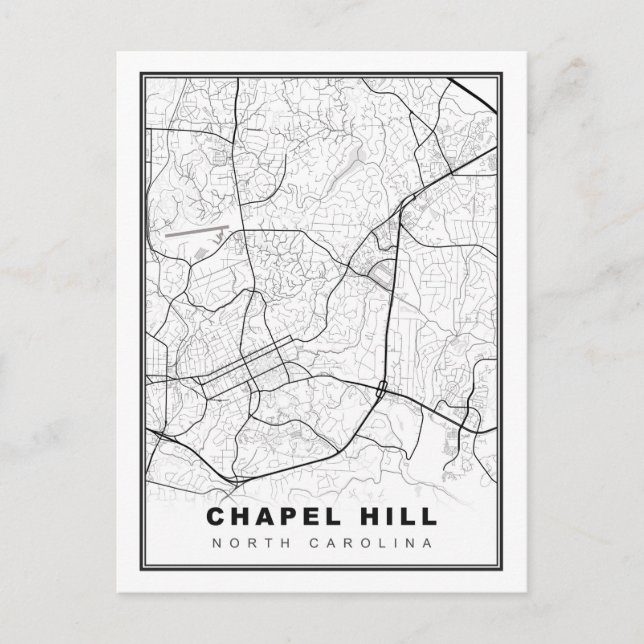Cartes Pour Fêtes Annuelles Chapel Hill Map (Devant)