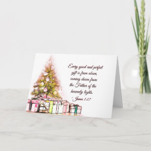 Cartes Pour Fêtes Annuelles Chaque bon et parfait cadeau James 1:17, Noël