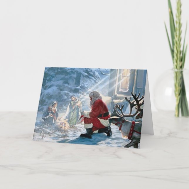 Cartes Pour Fêtes Annuelles Chaque Genou Doit Caisser (Devant)