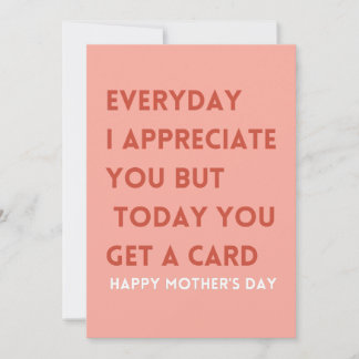 Cartes Pour Fêtes Annuelles Chaque jour je vous apprécie mais aujourd'hui vous