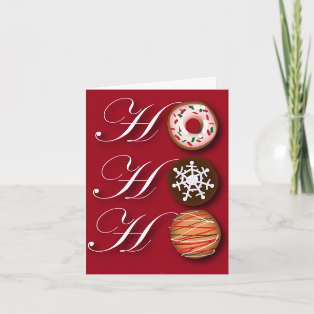 Cartes Pour Fêtes Annuelles Charcuterie beignets de Noël de beignets HoHoHo (Devant)