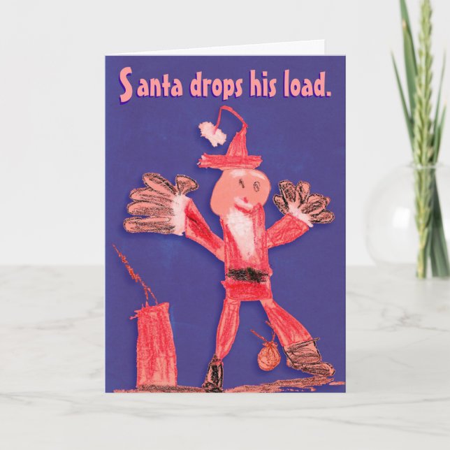 Cartes Pour Fêtes Annuelles Chargement des jours fériés de Père Noël (Devant)