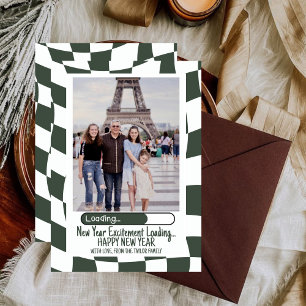 Cartes Pour Fêtes Annuelles Chargement...Retro Super tendance Bonne année 2025