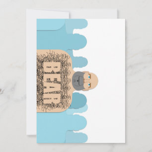 Cartes Pour Fêtes Annuelles Chariot d'homme ours chauve musclé de SlipperyJoe