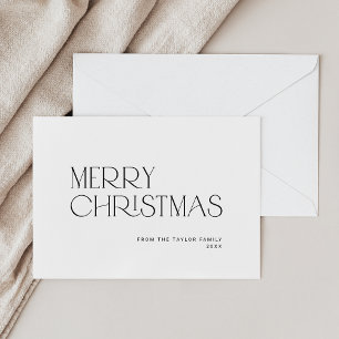 Cartes Pour Fêtes Annuelles CHARLIE Black Easy Simple Famille Joyeux Noël