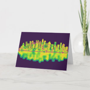 Cartes Pour Fêtes Annuelles Charlotte North Carolina Skyline