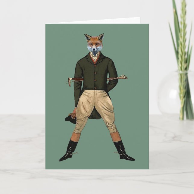 Cartes Pour Fêtes Annuelles chasse au renard (Devant)
