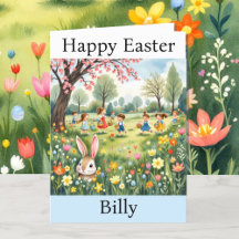 Chasse Aux Oeufs De Lapin De Pâques Ajouter Un Nom