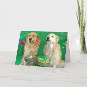 Cartes Pour Fêtes Annuelles Chasse aux oeufs de Pâques d'or