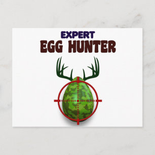 Cartes Pour Fêtes Annuelles Chasseur de Pâques, chasse aux chevreuils, plaisir