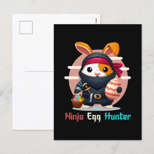 Cartes Pour Fêtes Annuelles Chasseur d'oeufs ninja
