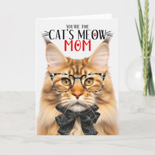 Cartes Pour Fêtes Annuelles Chat au coon orange Maine pour maman pour la fête