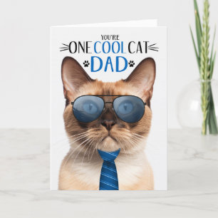 Cartes Pour Fêtes Annuelles Chat birman Fête des pères un Cool Chat