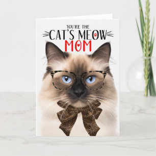 Cartes Pour Fêtes Annuelles Chat Birman pour maman poète à la fête des mères
