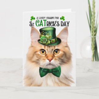 Cartes Pour Fêtes Annuelles Chat de la forêt norvégienne pêche pour la Saint-P