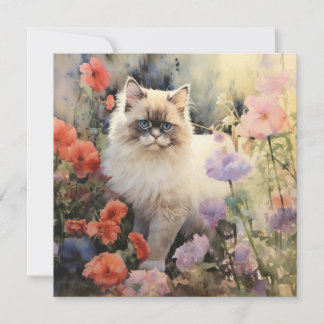 Cartes Pour Fêtes Annuelles Chat de l'Himalaya