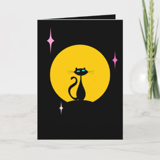 Cartes Pour Fêtes Annuelles Chat de Lune