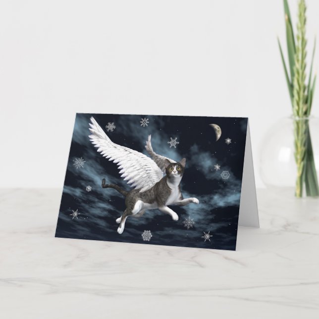 Cartes Pour Fêtes Annuelles Chat de Noël (Devant)