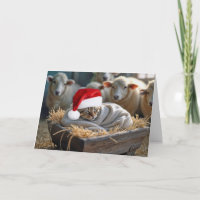 Chat De Noël Dans Le Manger De Grange