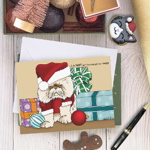 Cartes Pour Fêtes Annuelles Chat de Noël Perse