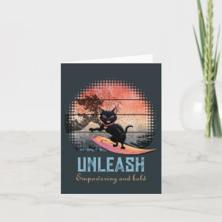 Cartes Pour Fêtes Annuelles Chat d'équitation Sunset