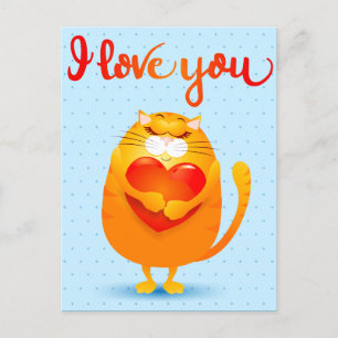 Cartes Pour Fêtes Annuelles Chat en amour