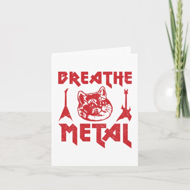 Cartes Pour Fêtes Annuelles Chat en métal lourd (Devant)
