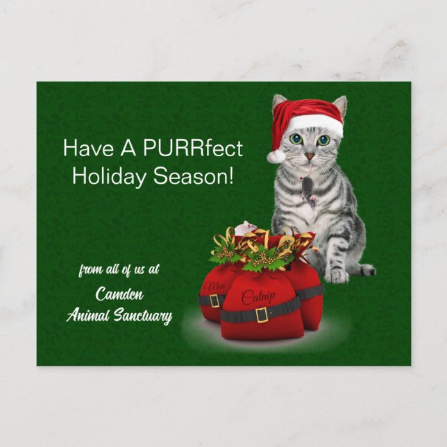 Cartes Pour Fêtes Annuelles Chat et Souris Fantastique Noël (Devant)