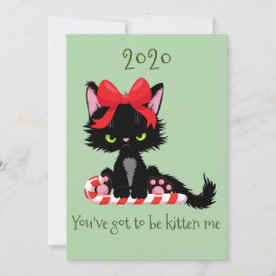 Cartes Pour Fêtes Annuelles Chat Grumpy en colère 2020 Kitten Me Pun