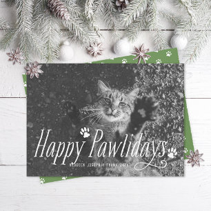 Cartes Pour Fêtes Annuelles Chat Joyeux Pawlidays Animaux