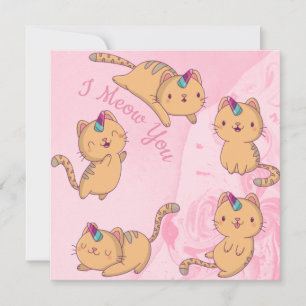 Cartes Pour Fêtes Annuelles Chat Love