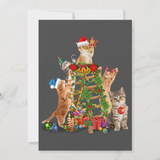 Cartes Pour Fêtes Annuelles Chat Noël Arbre Vilaire Noël Chat Maman Chat Papa