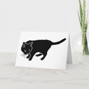 Cartes Pour Fêtes Annuelles Chat noir
