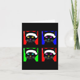 Cartes Pour Fêtes Annuelles Chat noir personnalisé avec attitude Noël