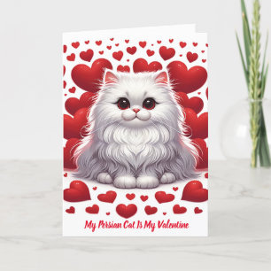 Cartes Pour Fêtes Annuelles Chat Perse Valentine Purr