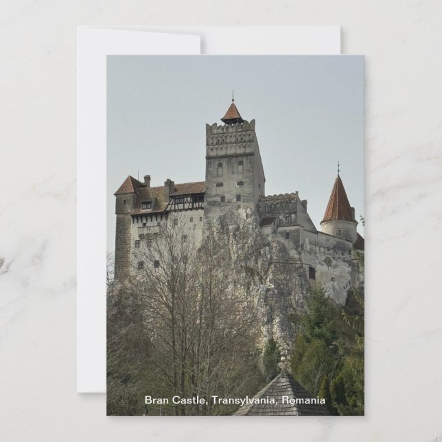 Cartes Pour Fêtes Annuelles Château de Bran, Transylvanie, Roumanie sur une (Devant)