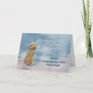 Cartes Pour Fêtes Annuelles Château de Buff Labradoodle Condolence Card