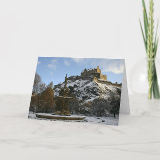 Cartes Pour Fêtes Annuelles Château d'Edimbourg en hiver