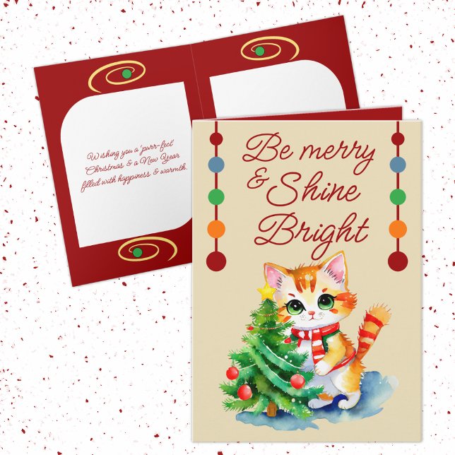 Cartes Pour Fêtes Annuelles Chateau mignon et arbre de Noël être crème joyeuse (Créateur téléchargé)