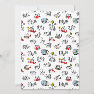 Cartes Pour Fêtes Annuelles Chats amusants, lait et magie.