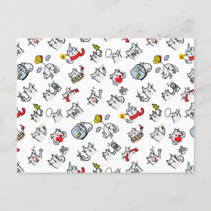 Cartes Pour Fêtes Annuelles Chats amusants, lait et magie.