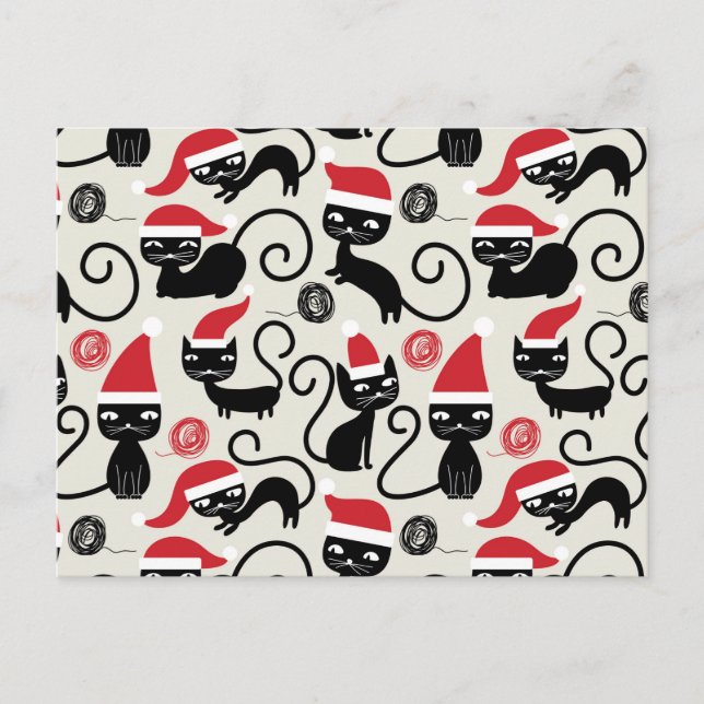 Cartes Pour Fêtes Annuelles Chats cadeaux de Noël personnalisés (Devant)