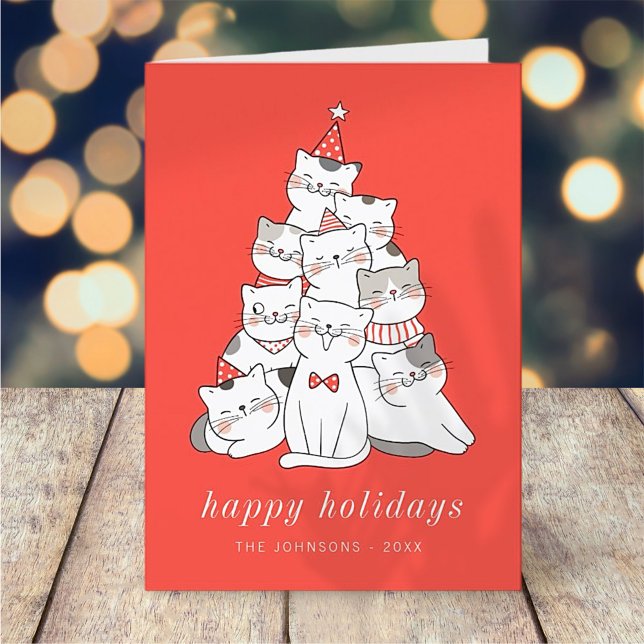 Cartes Pour Fêtes Annuelles Chats chats chats chats chats chats de Noël (Créateur téléchargé)