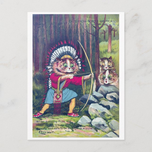 Cartes Pour Fêtes Annuelles Chats d'Amérique du Nord - Louis Wain (Devant)