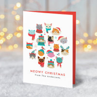 Chats de Noël mignons Meowy Noël