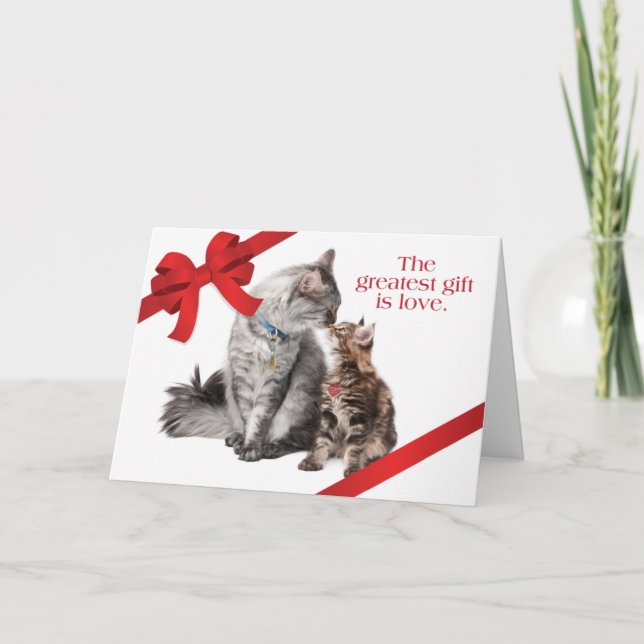 Cartes Pour Fêtes Annuelles Chats de vacances (Devant)